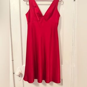 Red Calvin Kline slip dress, size 10 with satin-like fabric